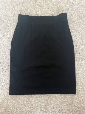 Main Street Exchange Anna Classic Black Pencil Skirt Size Medium